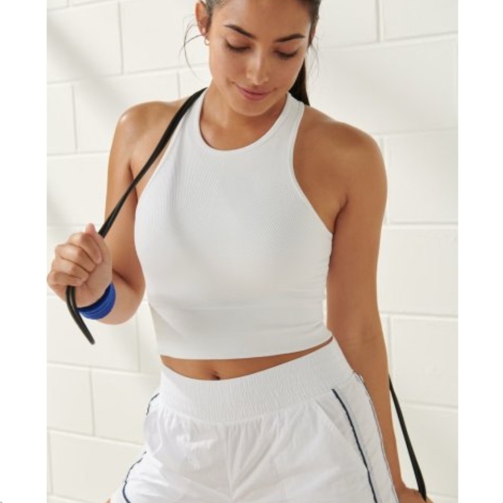 Abercrombie & Fitch YPB White Crop Top